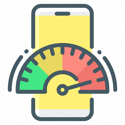 Mobile, phone, smartphone, performance, speed, speedometer icon - Download on Iconfinder