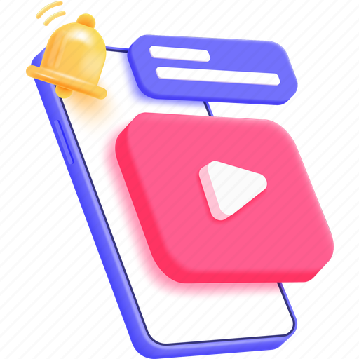 Subscribe, blog, feed, video, play 3D illustration - Download on Iconfinder