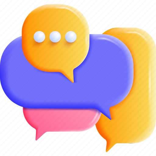 Chatbox, bubble, speech, communication, message, comment, chatting 3D illustration - Download on Iconfinder