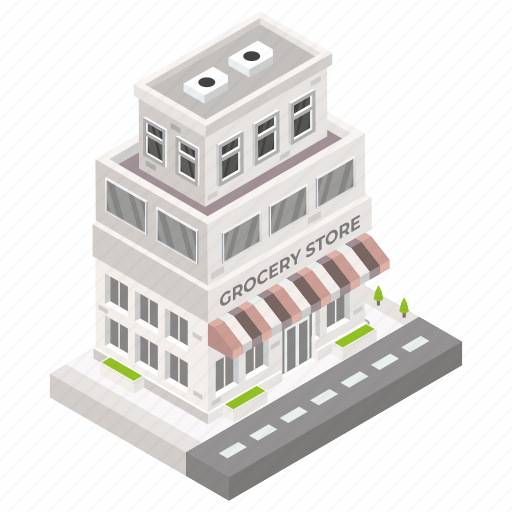 Building, architecture, shopping mall, grocery store, plaza illustration - Download on Iconfinder