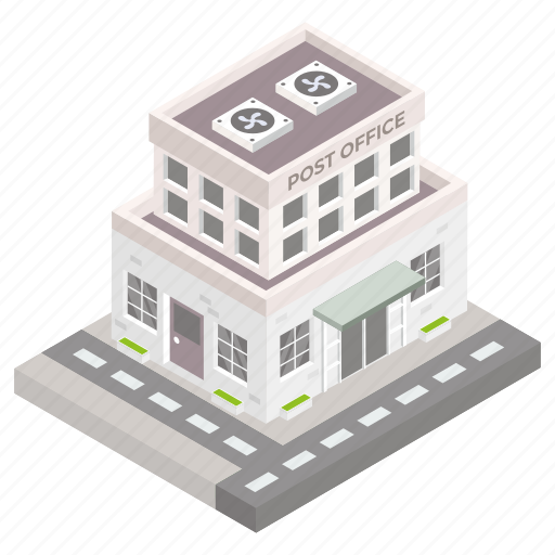 Building, architecture, post office, postal office, office building illustration - Download on Iconfinder