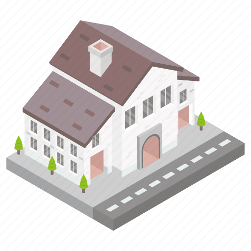 Building, architecture, villa, cottage, residence illustration - Download on Iconfinder