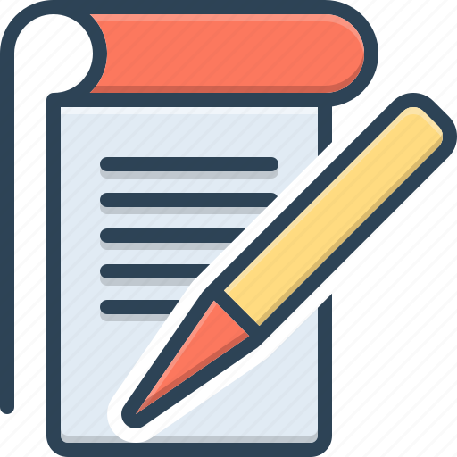 Academic, editorial, knowledge, notebook, pen, student notes, writer icon - Download on Iconfinder