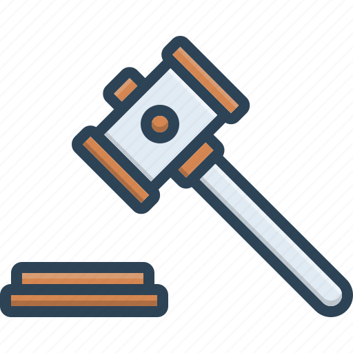 Auction, authority, courthouse, judge, lawyer, legal, verdict icon - Download on Iconfinder
