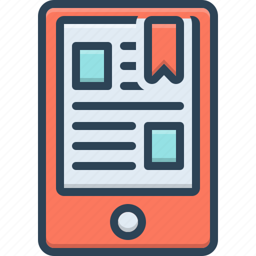 Bookmark, concept, device, digital, display, education, ereader icon - Download on Iconfinder