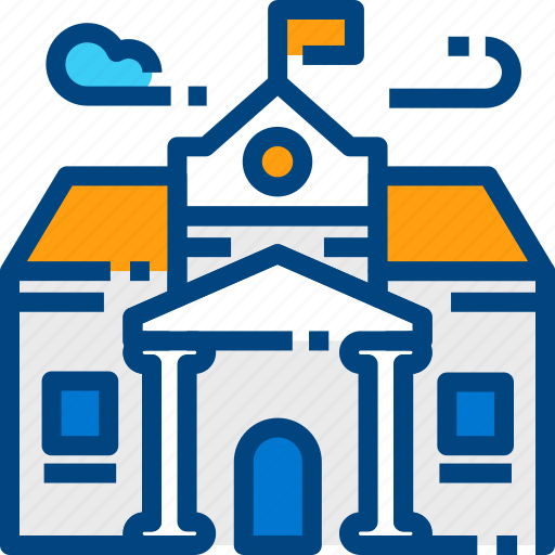 Building, college, construction, education, school, university icon - Download on Iconfinder