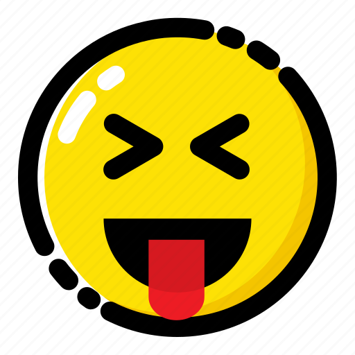 Emoji, emoticon, expression, laugh, laughing while tongue out icon - Download on Iconfinder