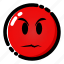 emoji, emoticon, expression, so angry 