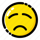 emoji, emoticon, expression, frowned
