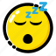 emoji, emoticon, expression, sleep 