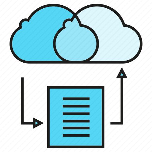 Cloud, cloud computing, document, network, server, share icon - Download on Iconfinder
