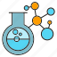 atom, chemistry, experiment, flask, lab, test, tube 