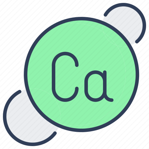 Calcium, atom, mineral, metal, molecule icon - Download on Iconfinder