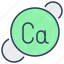 calcium, atom, mineral, metal, molecule 