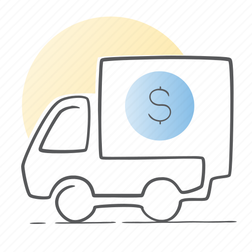 Delivery, money, payment, truck, van icon - Download on Iconfinder