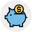 coin, finance, money, pig, piggy, piggy bank, saving 