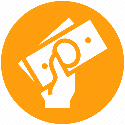 Cash payment, currency, dollar, hand, income, money, salary icon - Download on Iconfinder