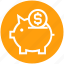 coin, finance, money, pig, piggy, piggy bank, saving 