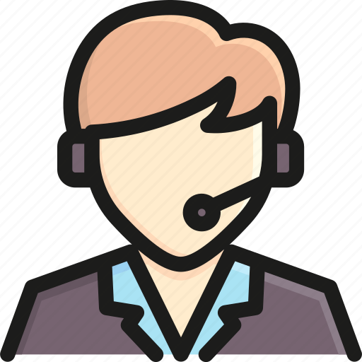 Business, call center, communication, headset, operator, service, support icon - Download on Iconfinder