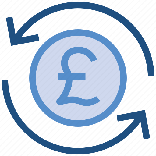 Arrows, cash, coin, currency, financial, money, pound icon - Download on Iconfinder