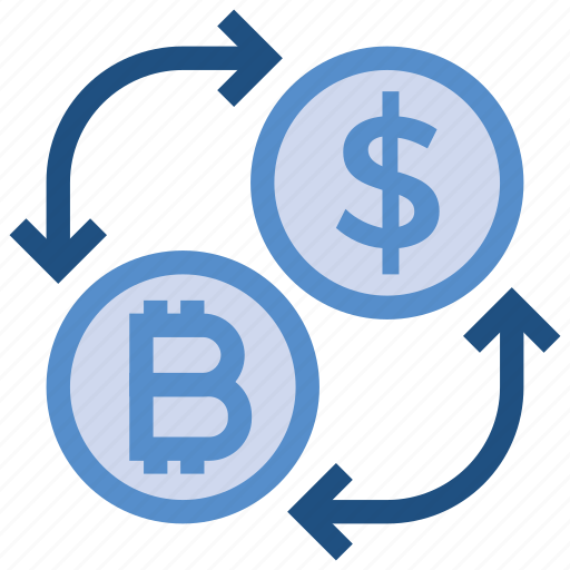 Arrows, bitcoin, coins, currency, dollar, exchange, money icon - Download on Iconfinder