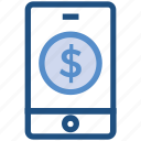 banking app, cellphone, dollar, mobile, mobile banking, smartphone