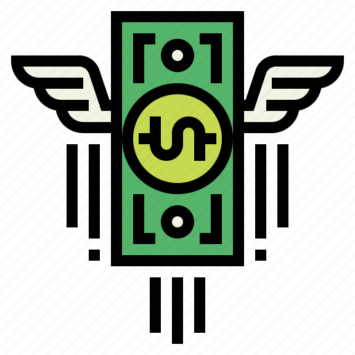 Finance, flying, money, wings icon - Download on Iconfinder