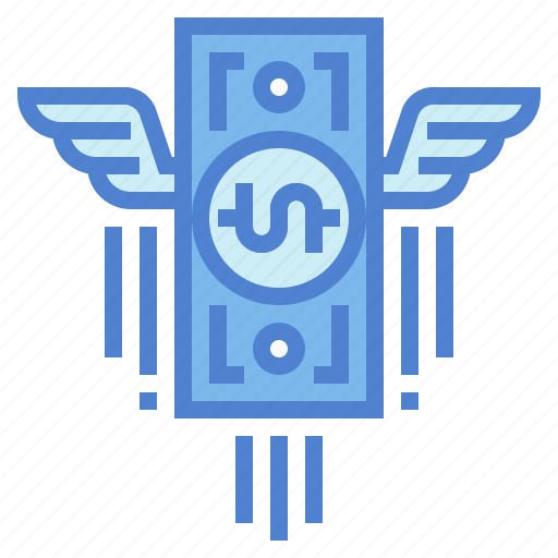 Finance, flying, money, wings icon - Download on Iconfinder