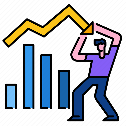 Down, graph, investment, loss, market, stock icon - Download on Iconfinder