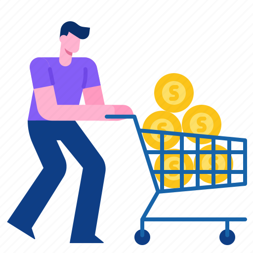 Cart, cash, market, money, payment, store, trolley icon - Download on Iconfinder