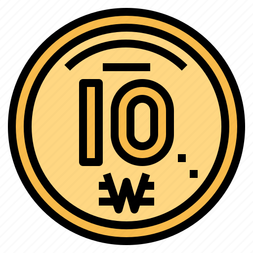 Won, coin, money, cash, currency icon - Download on Iconfinder