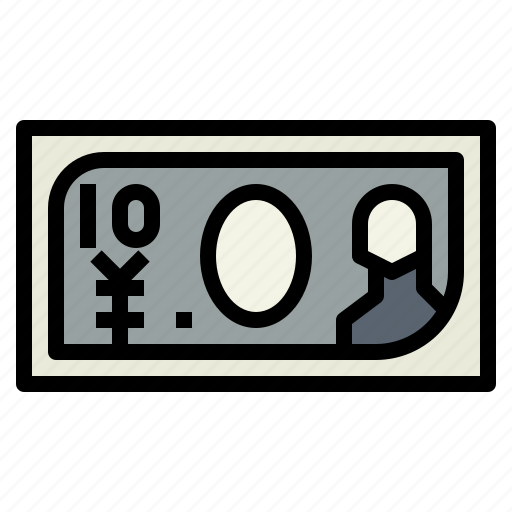 Yen, banknote, money, cash, currency icon - Download on Iconfinder