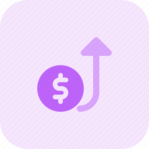 Dollar, rises, money, increase icon - Download on Iconfinder
