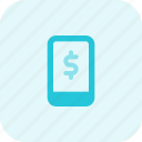 smartphone, dollar, money, payment