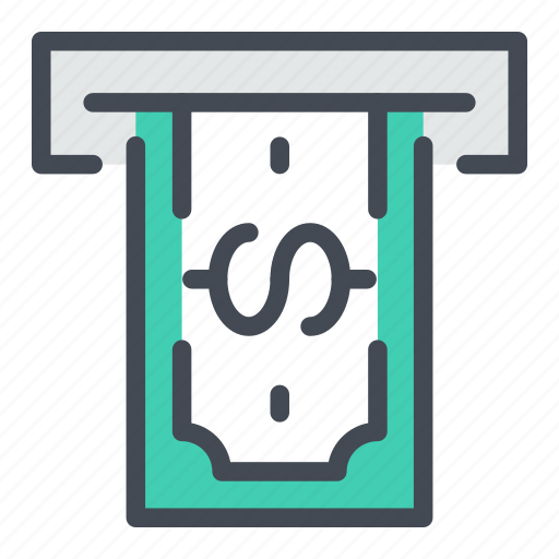 Atm, bill, cashout, dollar, insert, money, receive icon - Download on Iconfinder