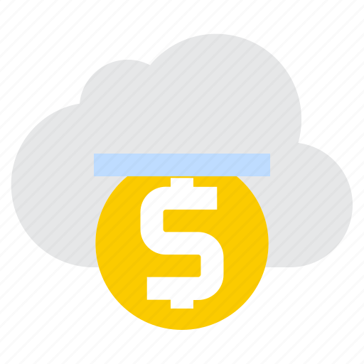 Cloud, computing, banking, currency, coin, commerce, money icon - Download on Iconfinder