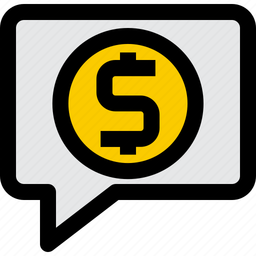 Speech, bubble, message, money, dollar, conversation, communications icon - Download on Iconfinder