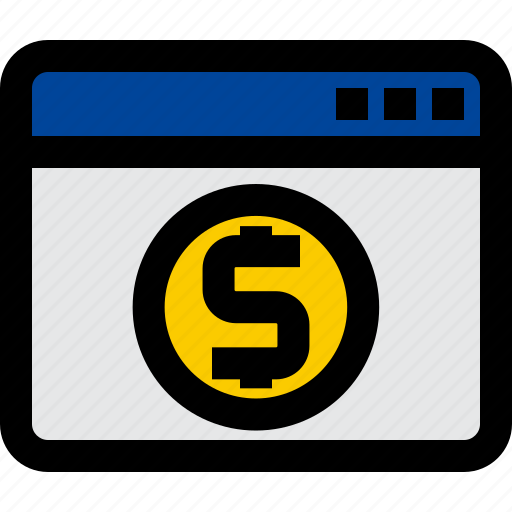 Web, browser, payment, dollar, coin, money, coins icon - Download on Iconfinder