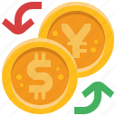 exchange, money, currency, change, arrow, coin