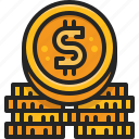 coin, stack, money, finance, investment, banking