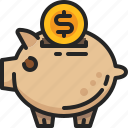 piggy, bank, saving, coin, investment, banking