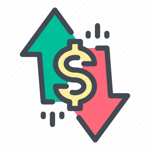 Money, dollar, arrow, up, down, trade, market icon - Download on Iconfinder