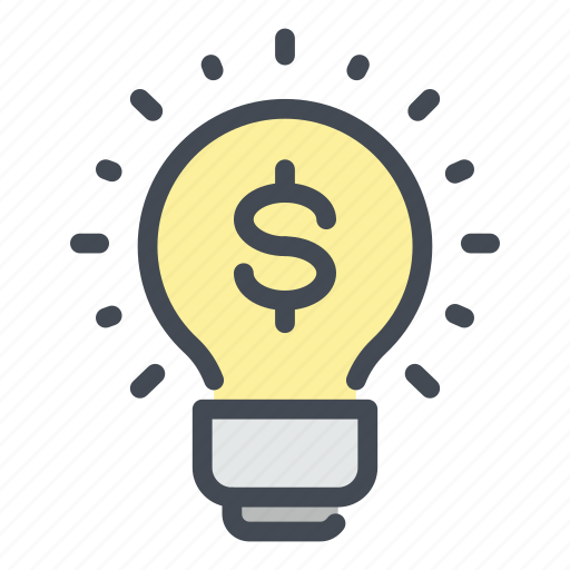 Light, bulb, idea, money, dollar, finance, business icon - Download on Iconfinder