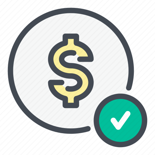 Money, dollar, finance, tick, check, mark, success icon - Download on Iconfinder