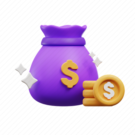 Money, bag 3D illustration - Download on Iconfinder