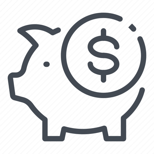 Bank, coin, dollar, money, pig, piggy, savings icon - Download on Iconfinder