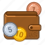 wallet, coins, cash, purse 