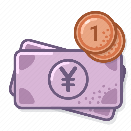 Yen, coin, one, banknote, cash icon - Download on Iconfinder
