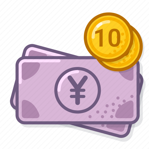 Yen, coin, ten, banknote, cash icon - Download on Iconfinder