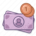 yen, avatar, coin, one, banknote, cash